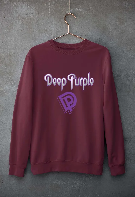 Deep Purple Unisex Sweatshirt for Men/Women Hoodie with Hem Ribbing Snug Secure