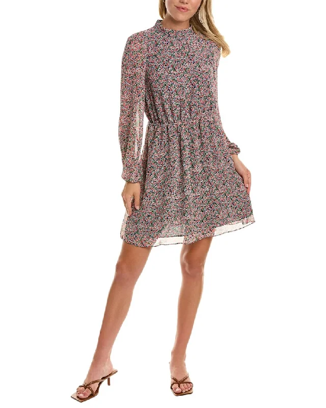 Boden High Neck Flippy Mini Dress Comfortable Wrap Mini Dress