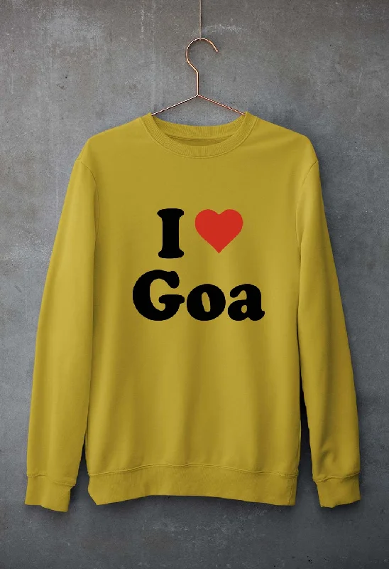 I Love Goa Unisex Sweatshirt for Men/Women Hoodie with Hem Elastic Stretchable Comfortable I Love Goa Unisex Sweatshirt for Men/Women Hoodie with Hem Elastic Stretchable Comfortable