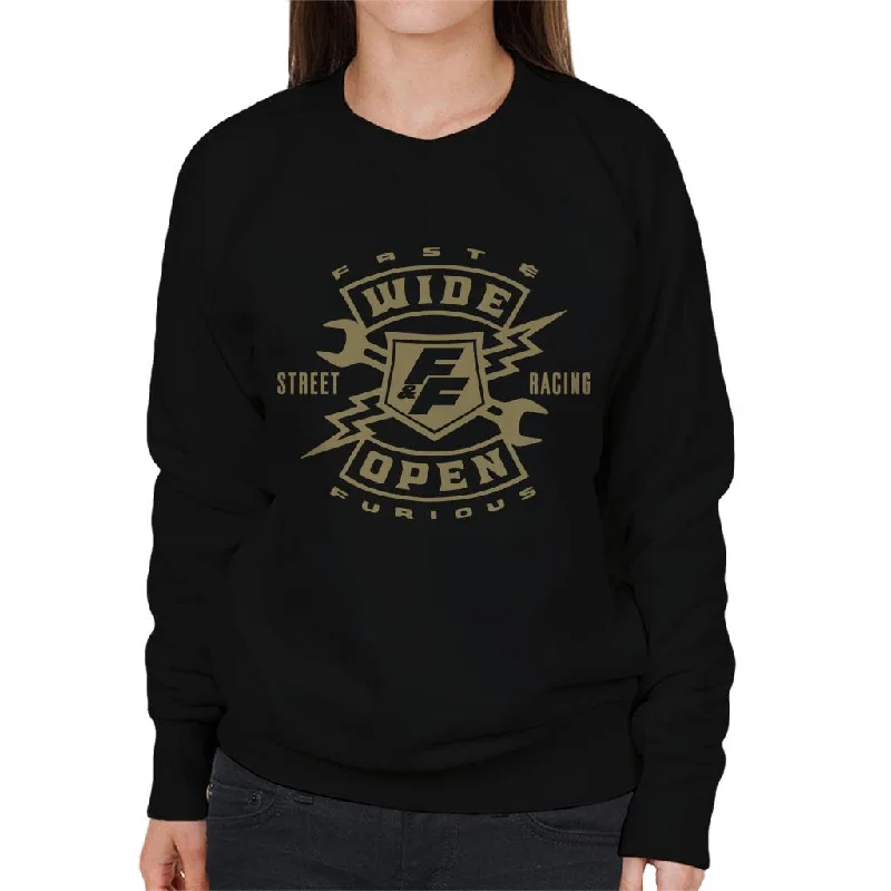 The Fast and The Furious Wide Open Women's Sweatshirt Hoodie with Mesh Breathable Sporty The Fast and The Furious Wide Open Women's Sweatshirt Hoodie with Mesh Breathable Sporty