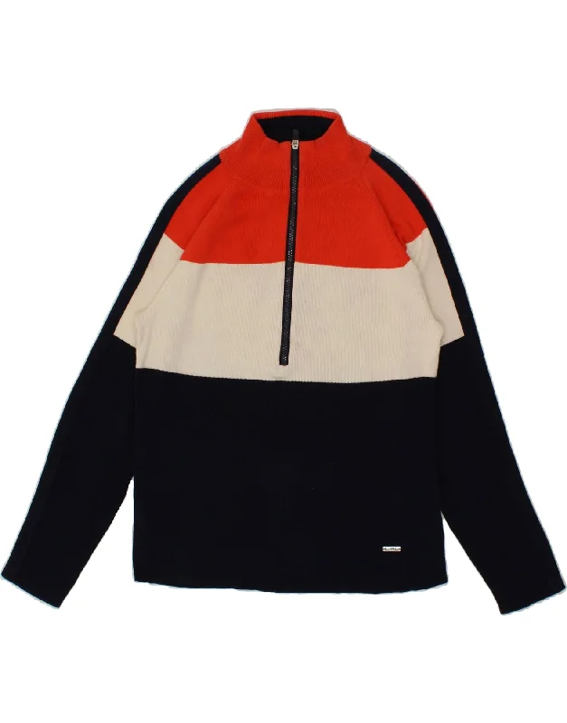 RALPH LAUREN Womens Zip Neck Jumper Sweater UK 14 Large Multicoloured Stylish Fashionable Trendy RALPH LAUREN Womens Zip Neck Jumper Sweater UK 14 Large Multicoloured Stylish Fashionable Trendy