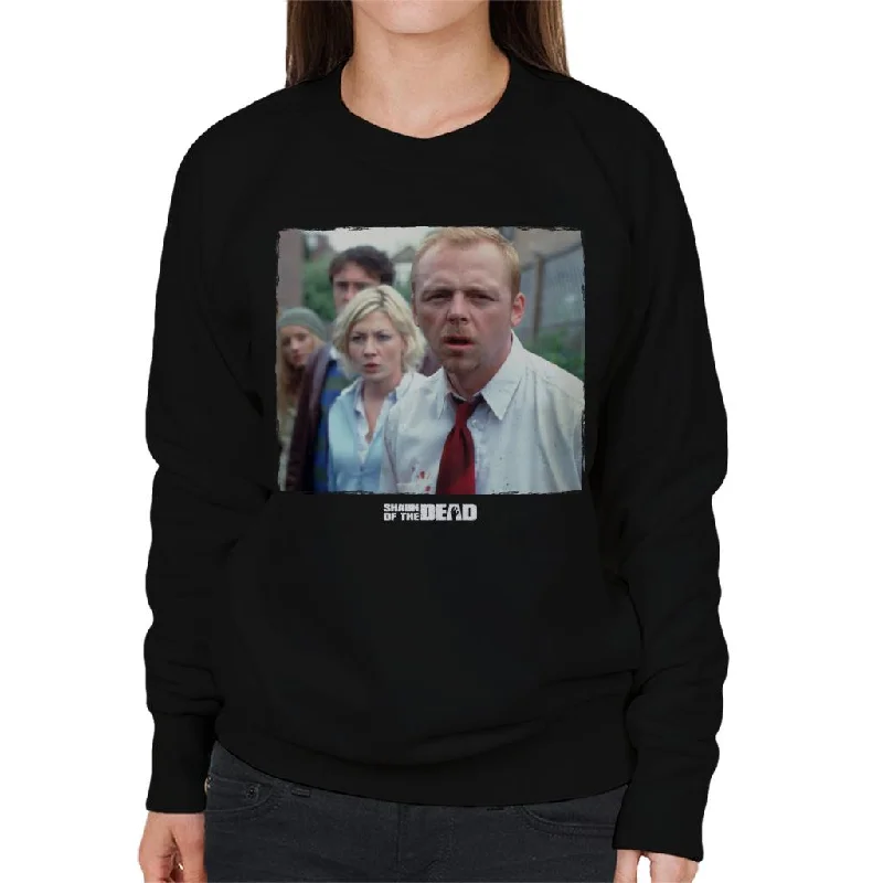 Shaun of the Dead Confused Women's Sweatshirt Hoodie with Side Slits Relaxed Casual