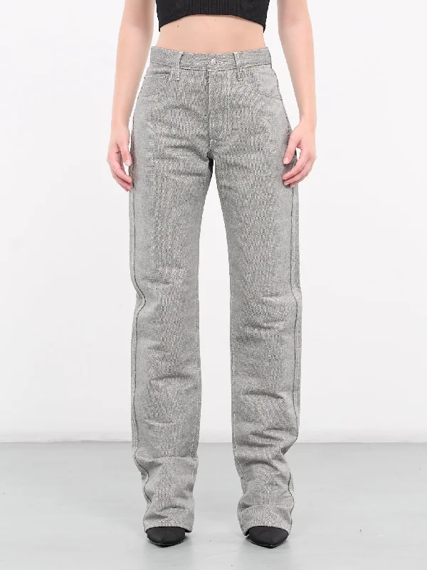 Denim Jeans (S29LA0098-M30006-DENIM-GREY) Casual High-Waisted Bootcut Jeans