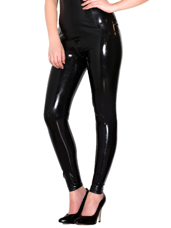 Skinny Latex Jeans in Black Cozy Tencel Blend Denim Jeans
