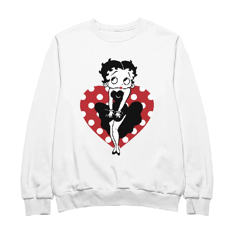 Betty Boop Parody Women's Sweatshirt Hoodie with Ribbed Cuffs Snug Fit Comfort
