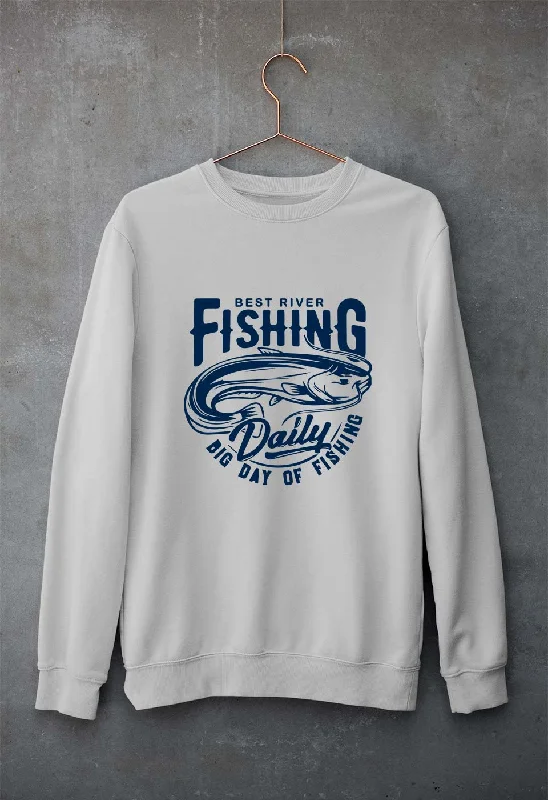 Fishing Unisex Sweatshirt for Men/Women Hoodie with Drop Shoulder Relaxed Streetwear