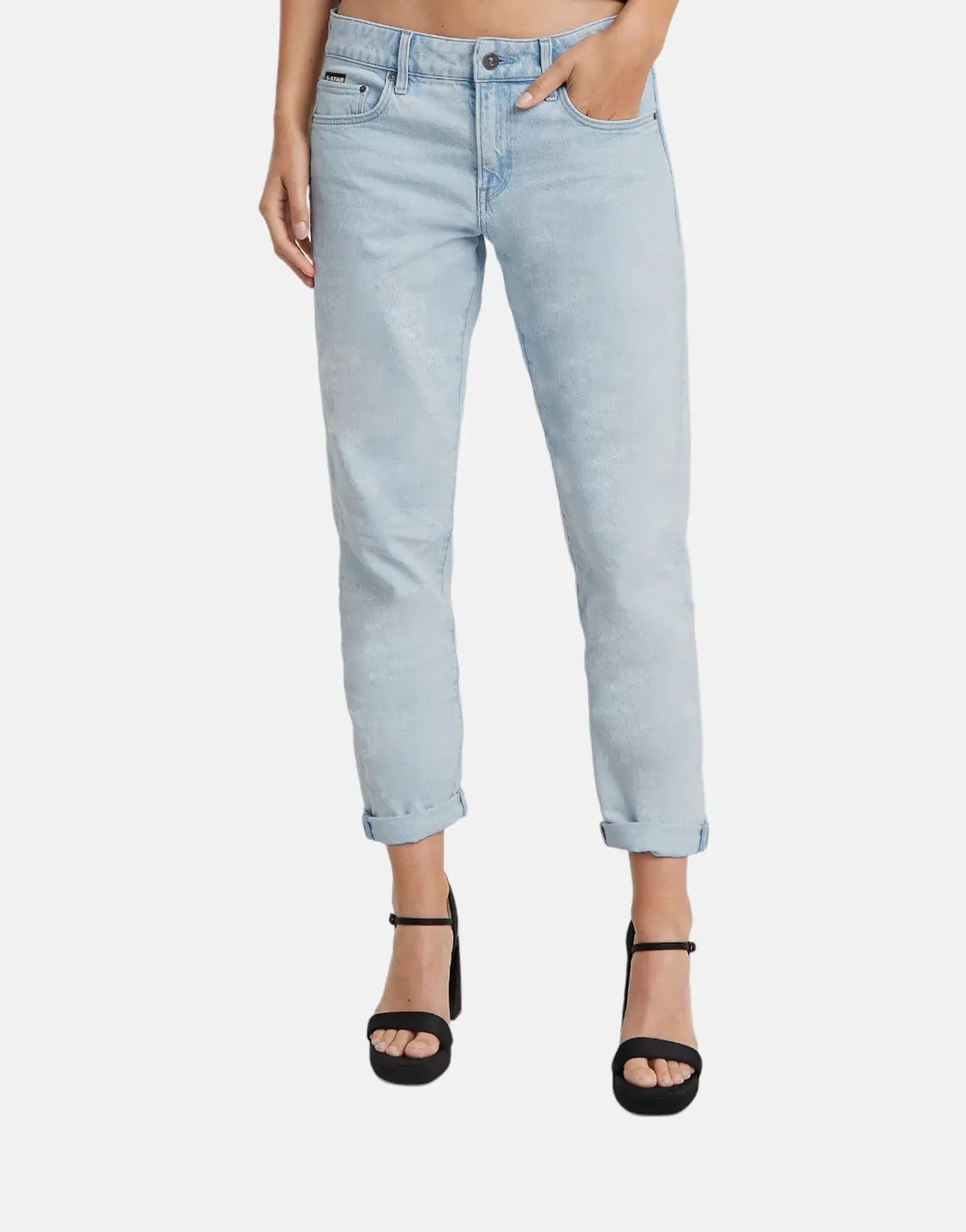 G-Star RAW Kate Boyfriend Light Wash Jeans Stylish Stone-Wash Denim Jeans