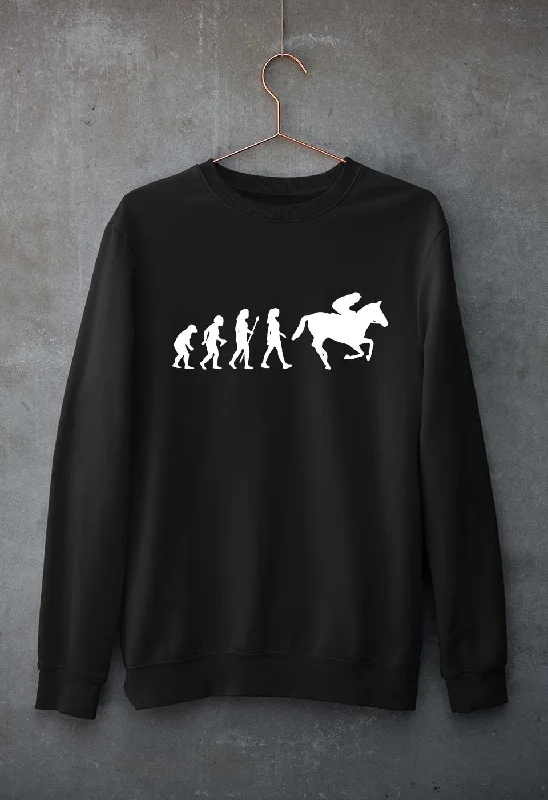 Horse Riding Unisex Sweatshirt for Men/Women Hoodie with Fur Luxurious Winter