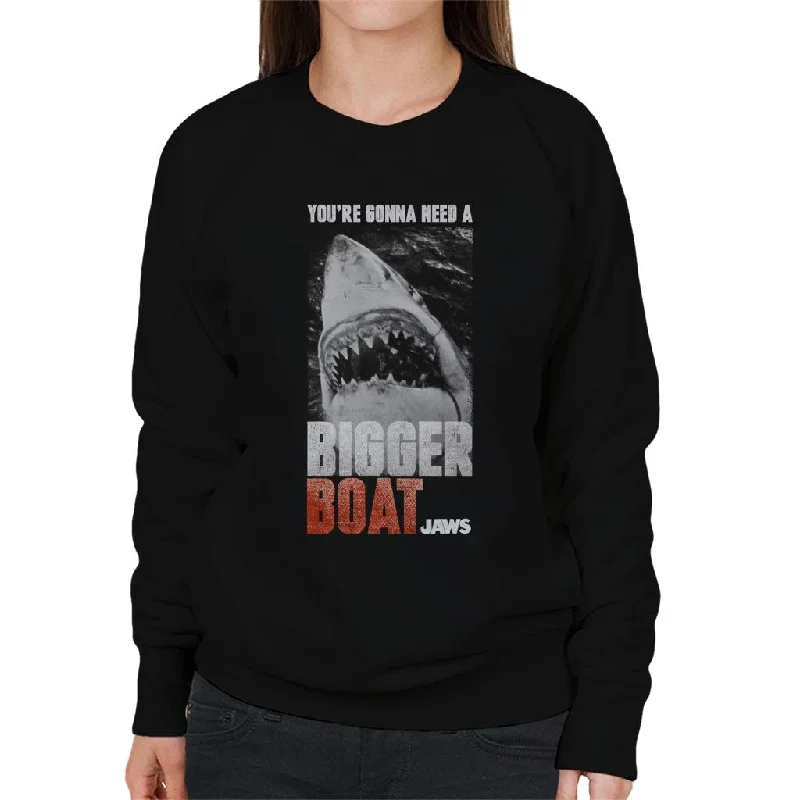 Jaws Bigger Boat Cinematic Scene Women's Sweatshirt Hoodie Crop Top Short Trendy