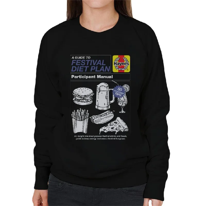 Haynes Festival Diet Plan Manual Women's Sweatshirt Hoodie with Logo Branding Identity Haynes Festival Diet Plan Manual Women's Sweatshirt Hoodie with Logo Branding Identity