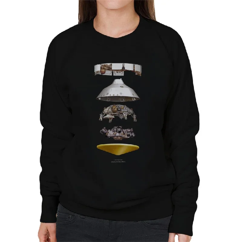 NASA Landing Site Jezero Crater Women's Sweatshirt Hoodie with Hem Fringe Bohemian Relaxed NASA Landing Site Jezero Crater Women's Sweatshirt Hoodie with Hem Fringe Bohemian Relaxed