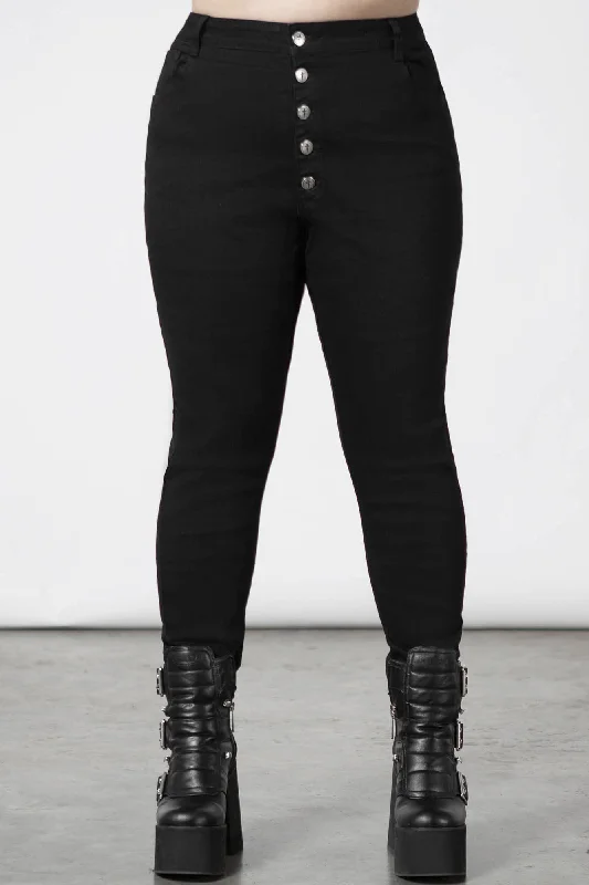 Ravens Cross Jeans [PLUS] Trendy Bootcut High-Waisted Jeans