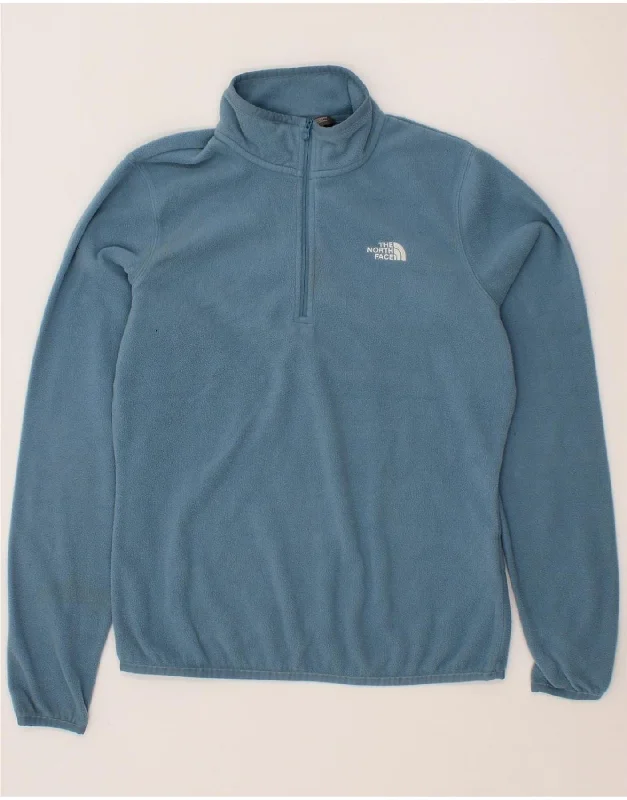 THE NORTH FACE Womens Zip Neck Fleece Jumper UK 12 Medium Blue Polyester Mesh Fabric Canvas Fabric Denim Fabric THE NORTH FACE Womens Zip Neck Fleece Jumper UK 12 Medium Blue Polyester Mesh Fabric Canvas Fabric Denim Fabric