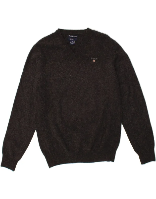 GANT Mens V-Neck Jumper Sweater Medium Grey Wool Knit Fabric Woven Fabric Fleece Fabric GANT Mens V-Neck Jumper Sweater Medium Grey Wool Knit Fabric Woven Fabric Fleece Fabric