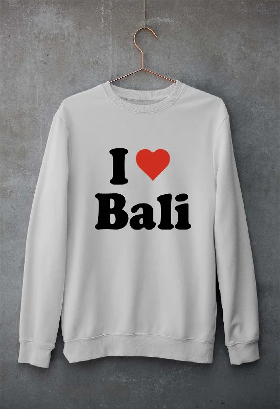 I Love Bali Unisex Sweatshirt for Men/Women Hoodie with Hem Patch Decorative Personalized I Love Bali Unisex Sweatshirt for Men/Women Hoodie with Hem Patch Decorative Personalized