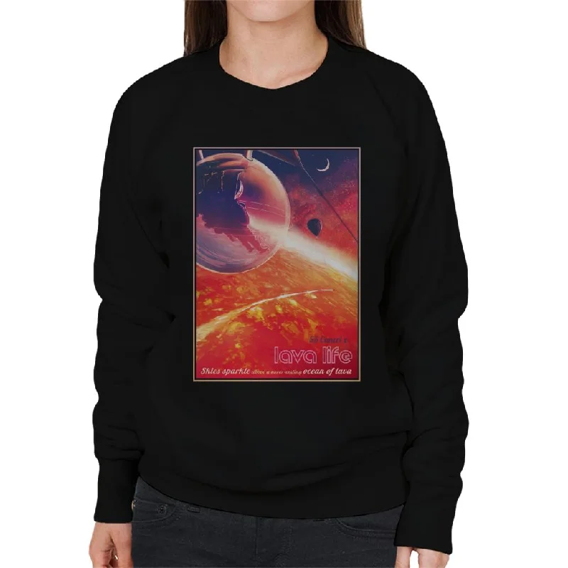 NASA 55 Cancri E Lava Life Women's Sweatshirt Hoodie with Oversized Fit Loose Comfortable NASA 55 Cancri E Lava Life Women's Sweatshirt Hoodie with Oversized Fit Loose Comfortable