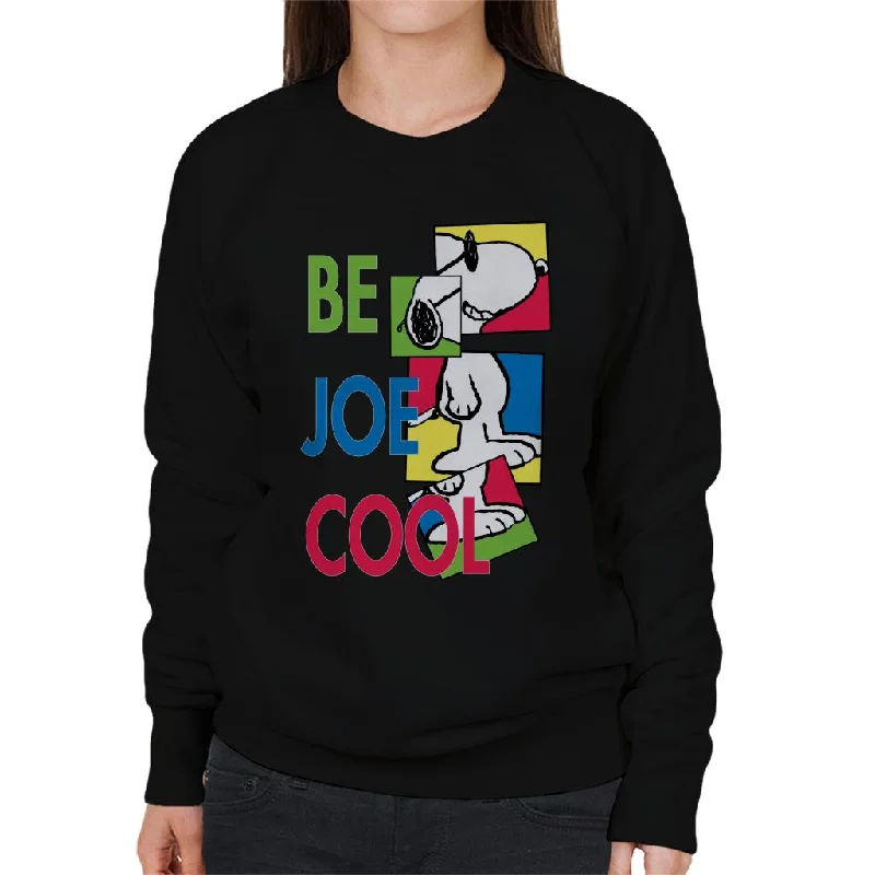 Peanuts Snoopy Be Joe Cool Women's Sweatshirt Hoodie with Double Zipper Versatile Adjustable Peanuts Snoopy Be Joe Cool Women's Sweatshirt Hoodie with Double Zipper Versatile Adjustable