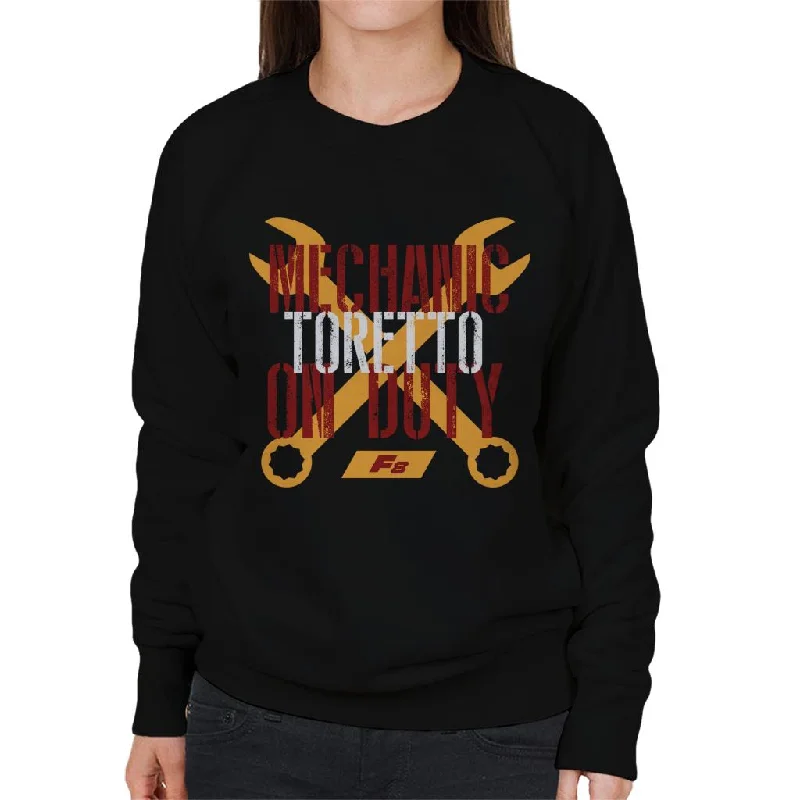 The Fast and The Furious Mechanic Toretto On Duty Women's Sweatshirt Hoodie with Sequins Glamorous Eye-catching The Fast and The Furious Mechanic Toretto On Duty Women's Sweatshirt Hoodie with Sequins Glamorous Eye-catching
