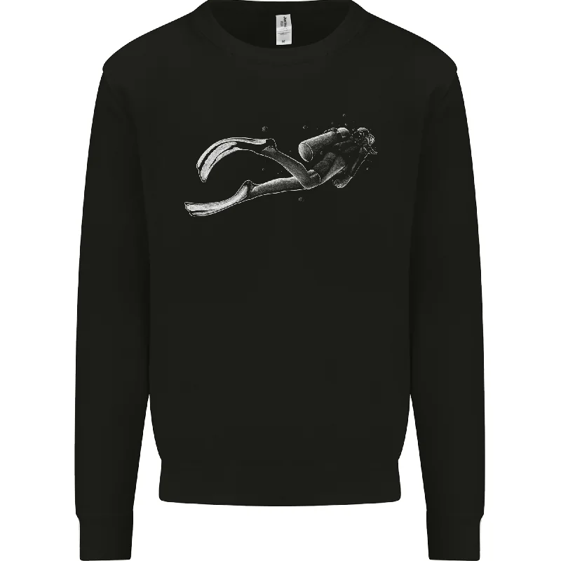 A Lone Scuba Diver Diving Mens Sweatshirt Jumper Hoodie with Elastic Cuffs Stretchable Comfortable A Lone Scuba Diver Diving Mens Sweatshirt Jumper Hoodie with Elastic Cuffs Stretchable Comfortable