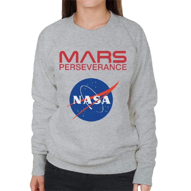 NASA Logo Mars Perseverance Women's Sweatshirt Hoodie with Front Slit Layering Stylish NASA Logo Mars Perseverance Women's Sweatshirt Hoodie with Front Slit Layering Stylish