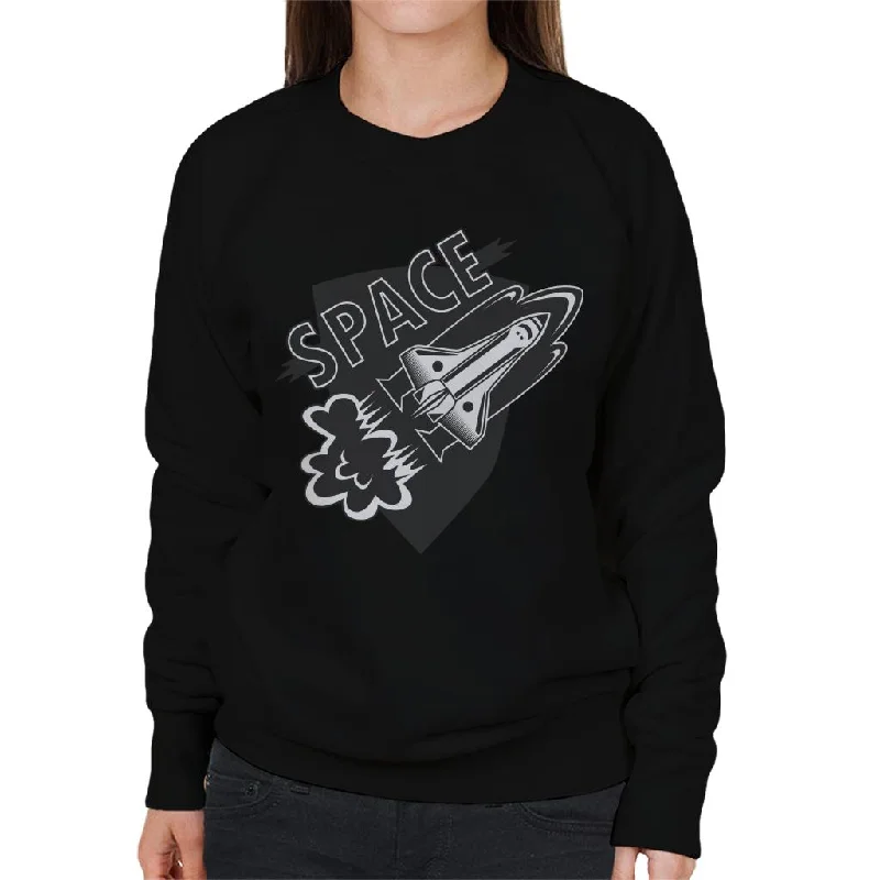 NASA Space Rocket Takeoff Women's Sweatshirt Hoodie with Color Block Contrast Stylish NASA Space Rocket Takeoff Women's Sweatshirt Hoodie with Color Block Contrast Stylish