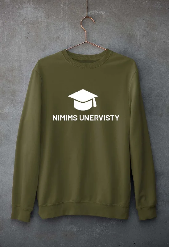 NMIMS Unisex Sweatshirt for Men/Women Hoodie with Monochrome Minimalist Simple