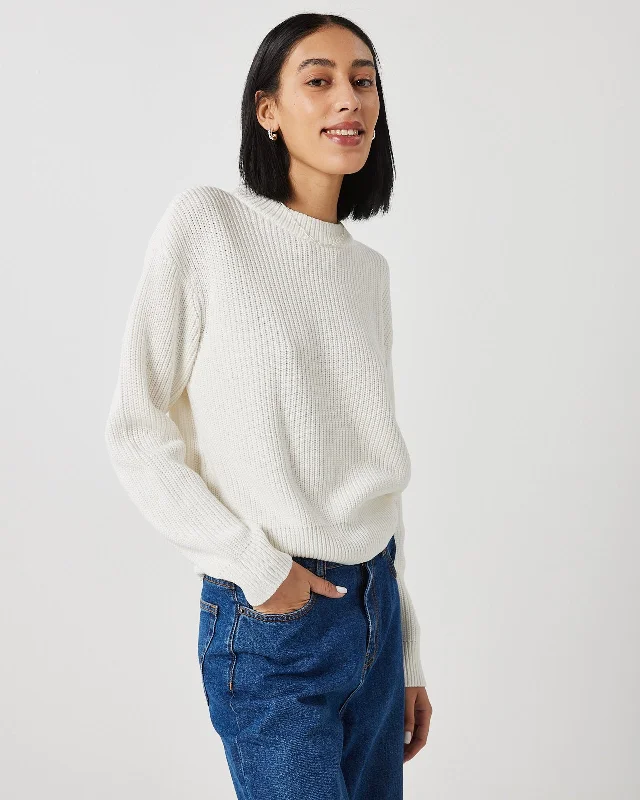 Mikala G006 Jumper - Broken White Sequined Glittery Shiny