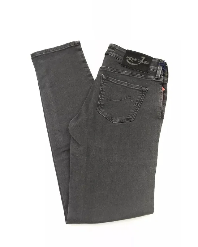 Jacob Cohen J622 Comfort Slim Fit Jeans for Men Gray Classic Blue Denim Jeans