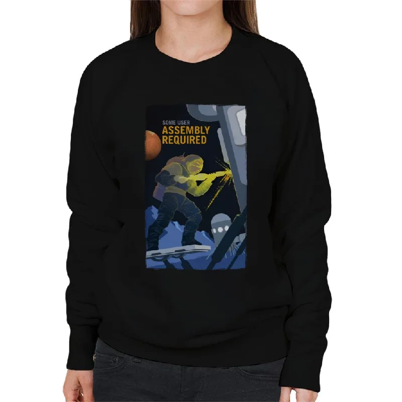 NASA Some User Assembly Required Women's Sweatshirt Zip Hoodie Drawstring Kangaroo Pocket NASA Some User Assembly Required Women's Sweatshirt Zip Hoodie Drawstring Kangaroo Pocket