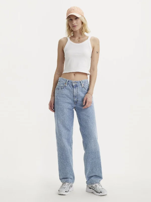 Dad Jean -  Far and Wide Fashionable Raw Hem Bootcut Jeans