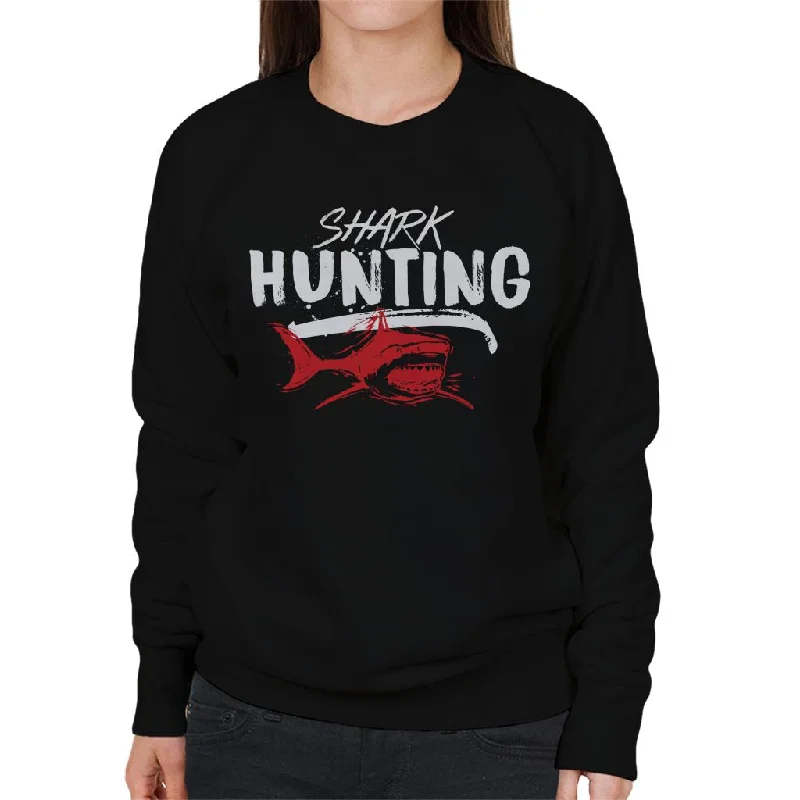 Jaws Shark Hunting Women's Sweatshirt Hoodie with Reflective Safety Nightwear