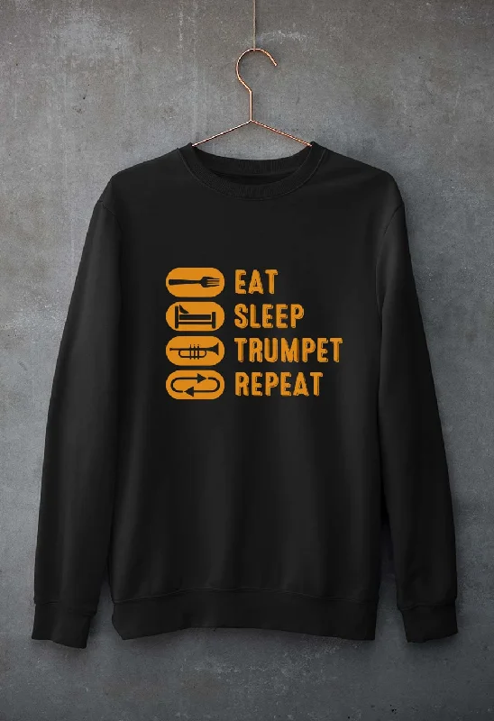 Trumpet Unisex Sweatshirt for Men/Women Hoodie with Hidden Zipper Minimalist Clean