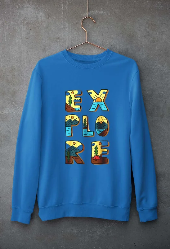 Explore Travel Adventure Unisex Sweatshirt for Men/Women Hoodie with Earth Tones Natural Calm Explore Travel Adventure Unisex Sweatshirt for Men/Women Hoodie with Earth Tones Natural Calm