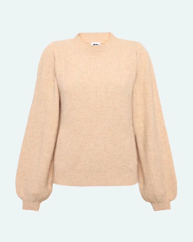 Katies 3794 Jumper - Brown Rice Hooded Sweater Collared Sweater Shawl Collar