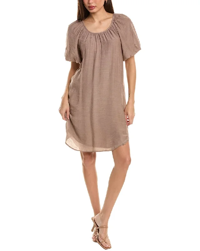 Bobeau Bubble Sleeve Mini Dress Cozy Knit Mini Dress