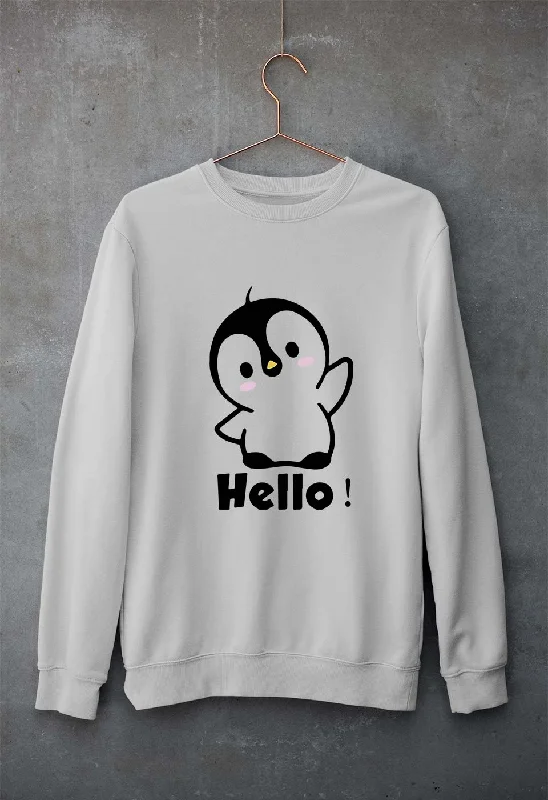 Penguin Hello Unisex Sweatshirt for Men/Women Hoodie with Magnetic Closure Innovative Modern Penguin Hello Unisex Sweatshirt for Men/Women Hoodie with Magnetic Closure Innovative Modern