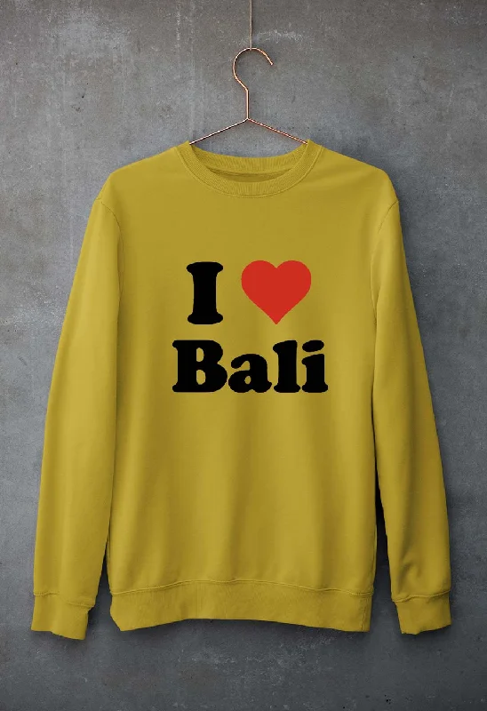 I Love Bali Unisex Sweatshirt for Men/Women Hoodie with Hem Patch Decorative Personalized I Love Bali Unisex Sweatshirt for Men/Women Hoodie with Hem Patch Decorative Personalized
