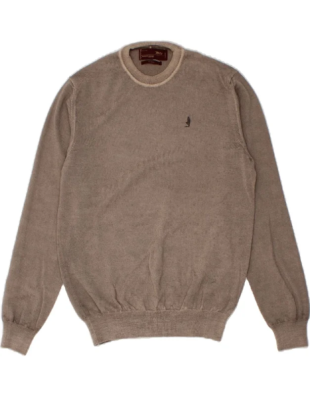 MARLBORO CLASSICS Mens Slim Fit Crew Neck Jumper Sweater Large Grey Front Pockets Side Pockets Patch Pockets MARLBORO CLASSICS Mens Slim Fit Crew Neck Jumper Sweater Large Grey Front Pockets Side Pockets Patch Pockets