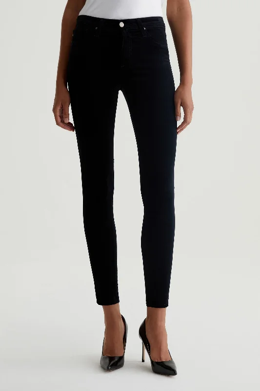 AG Farrah High-Rise Black Velvet Skinny Jeans Stylish Plus Size Denim Jeans