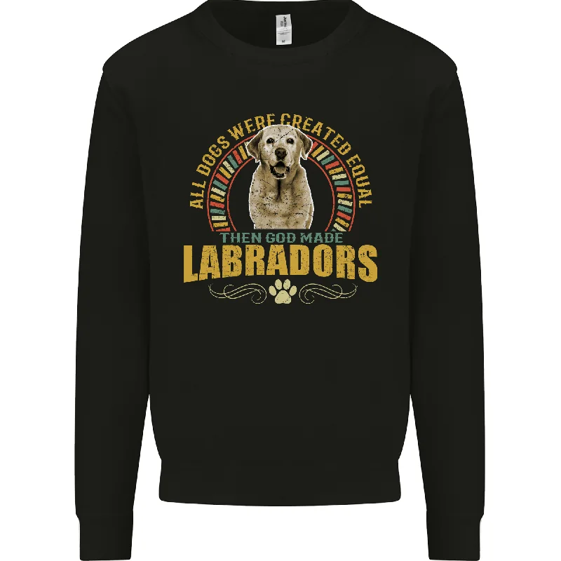 A Labrador Dog Mens Sweatshirt Jumper Hoodie with Elastic Cuffs Stretchable Comfortable
