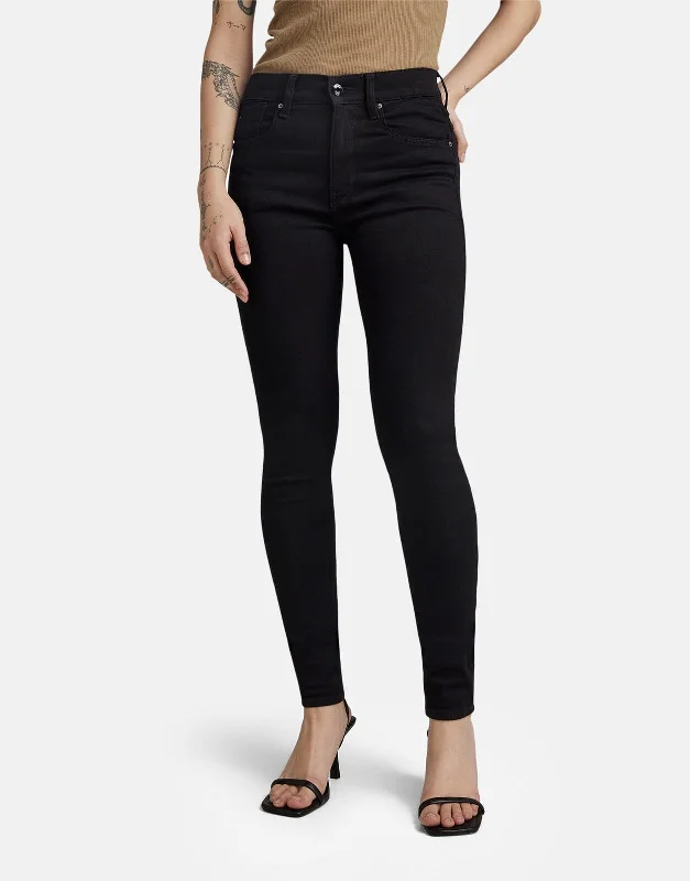 G-Star RAW Lhana Skinny Jeans Pitch Black Fashionable Mom Jeans
