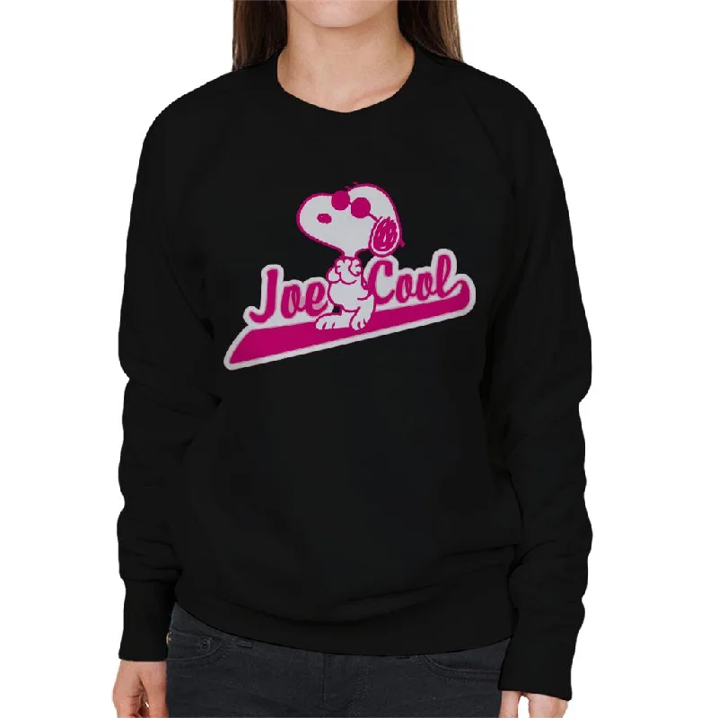 Peanuts Joe Cool Baseball Text Women's Sweatshirt Hoodie with Cuffed Sleeves Snug Secure Peanuts Joe Cool Baseball Text Women's Sweatshirt Hoodie with Cuffed Sleeves Snug Secure
