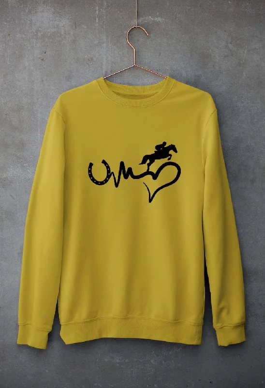 Horse Riding Unisex Sweatshirt for Men/Women Hoodie with Sequins Glamorous Eye-catching Horse Riding Unisex Sweatshirt for Men/Women Hoodie with Sequins Glamorous Eye-catching