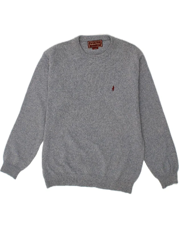 MARLBORO CLASSICS Mens Crew Neck Jumper Sweater XL Blue Wool Real Fur Shearling Chenille MARLBORO CLASSICS Mens Crew Neck Jumper Sweater XL Blue Wool Real Fur Shearling Chenille