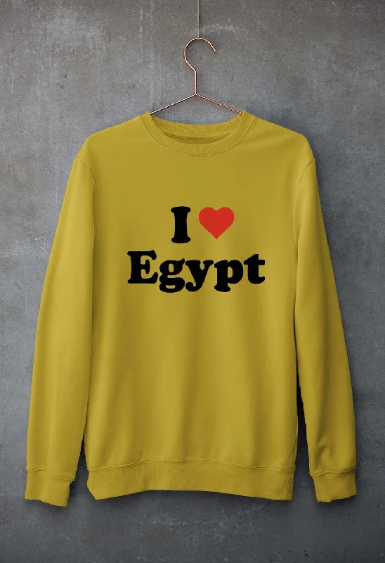 I Love Egypt Unisex Sweatshirt for Men/Women Hoodie with Pattern Geometric Abstract