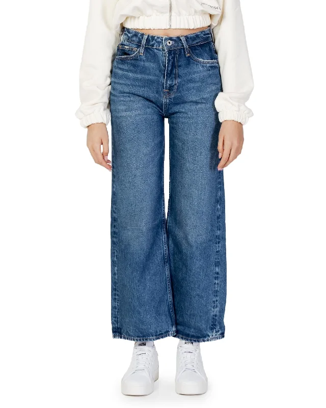 Pepe Jeans Wide Leg Jeans for Women Stylish Tapered Fit Jeans