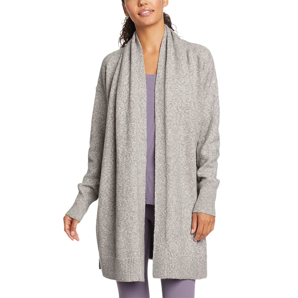 Women's Dreamknit Wrap Sweater Mesh Blend Leather Blend Suede Blend