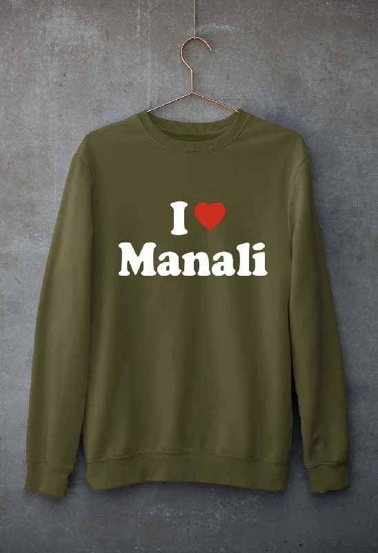 I Love Manali Unisex Sweatshirt for Men/Women Hoodie with Pastel Soft Subtle