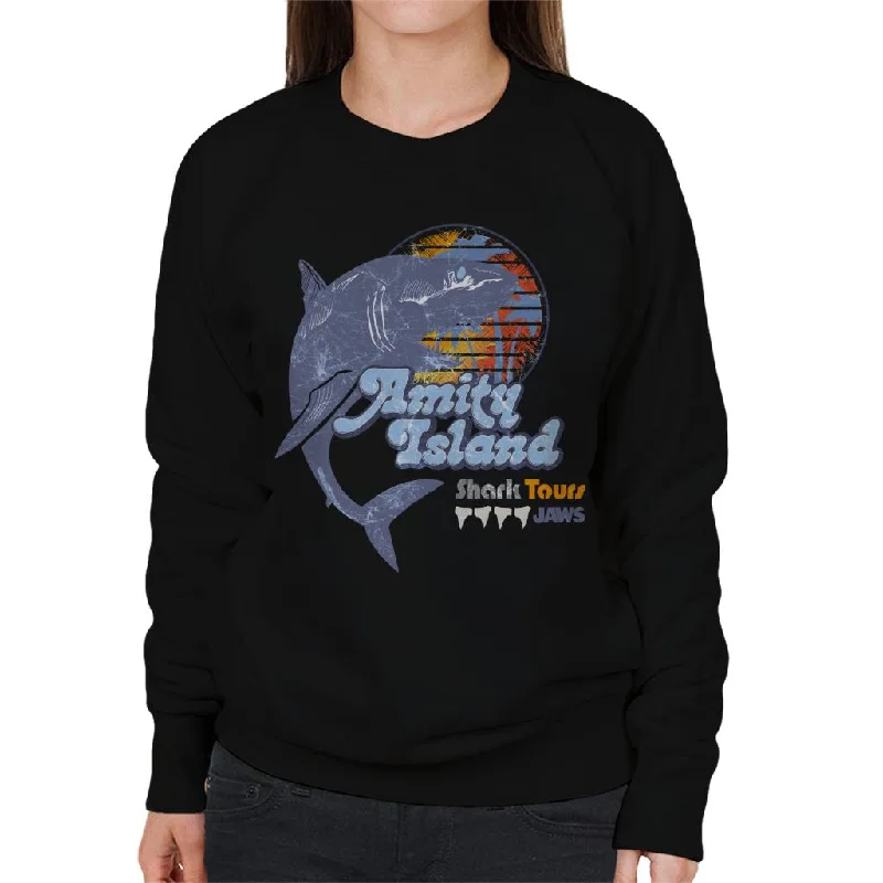 Jaws Amity Island Shark Tours Logo Women's Sweatshirt Hoodie Sweatshirt Pullover