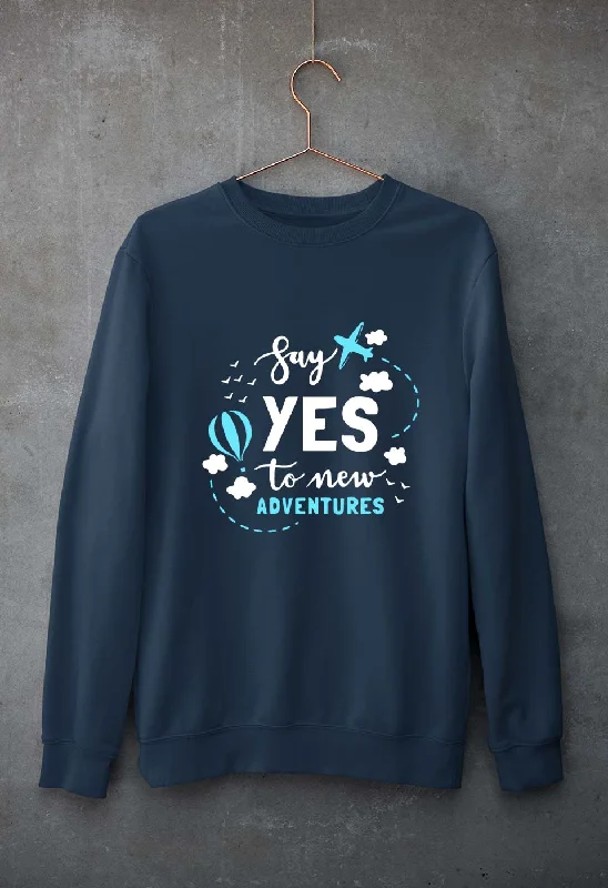 Travel Adventures Unisex Sweatshirt for Men/Women Hoodie with Color Block Contrast Stylish Travel Adventures Unisex Sweatshirt for Men/Women Hoodie with Color Block Contrast Stylish